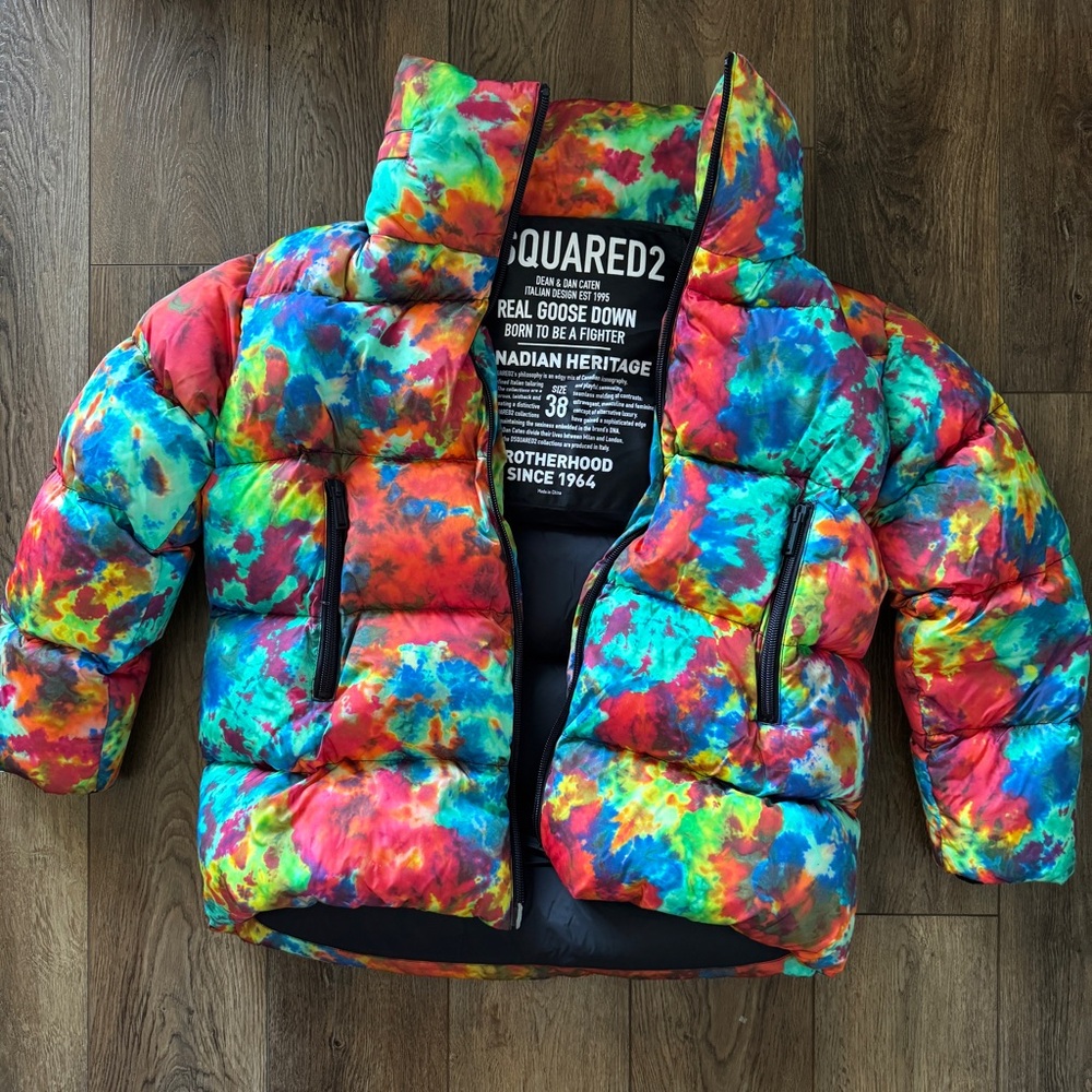 DSQUARED2 Women’s Tie dye Puffer Jacket Size IT 38 / US 2 / Xsmall